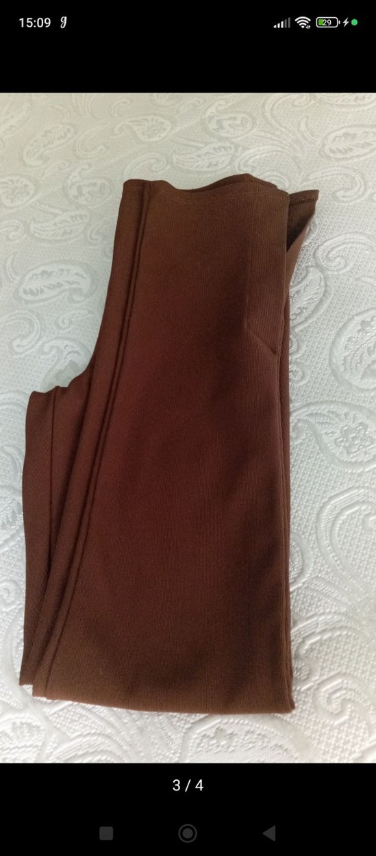 Kahverengi Kadın Midi Kumaş Pantolon - Görsel 2