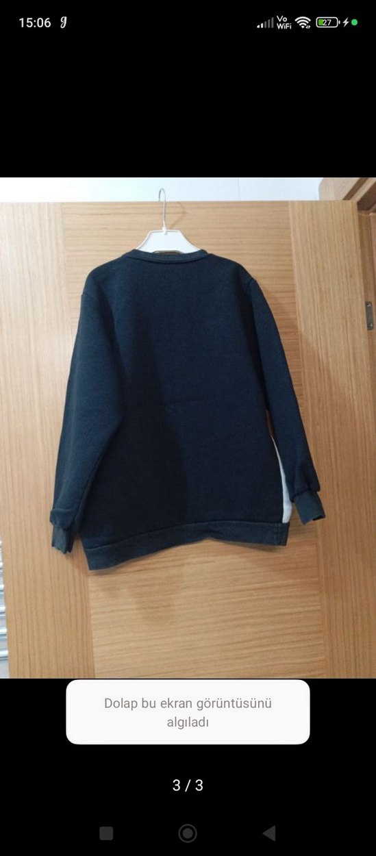 Renkli Baskılı Gri Erkek Sweatshirt - Görsel 3