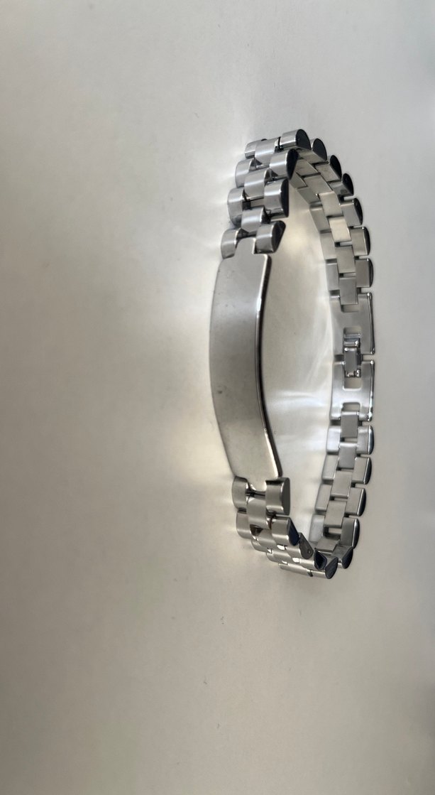 isim yazılabilir erkek çelik bileklik - Görsel 2