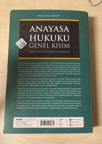 Anayasa Hukuku Genel Kısım - Prof. Dr. Ömer Anayurt - Görsel 2