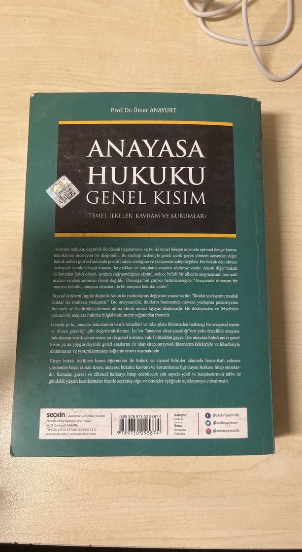 Anayasa Hukuku Genel Kısım - Prof. Dr. Ömer Anayurt - Görsel 2