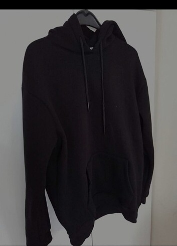 Oversize siyah sweatshirt 