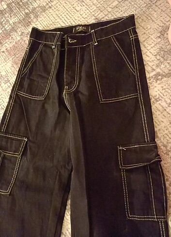 Siyah bol paça pantalon 