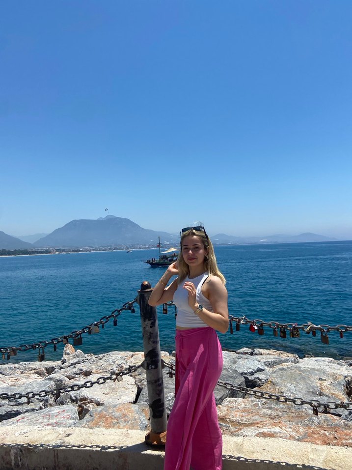 Pembe Uzun Bağlamalı yırtmaçlı Bohem - Görsel 3