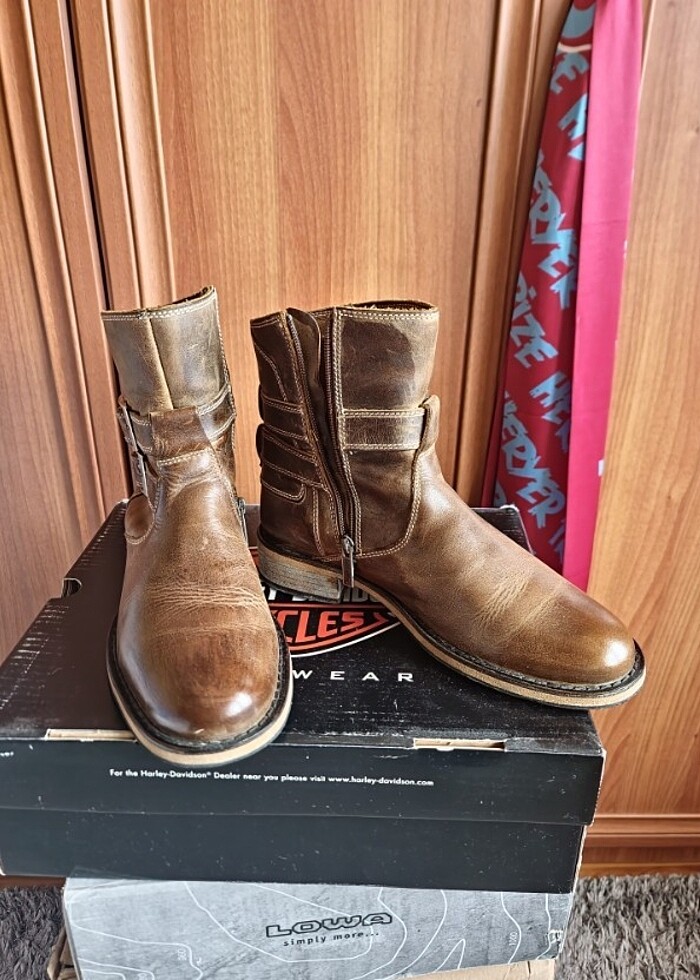 Harley Davidson Patrick Erkek Nubuk Çizme #Kahverengi #Yeşil - Görsel 2