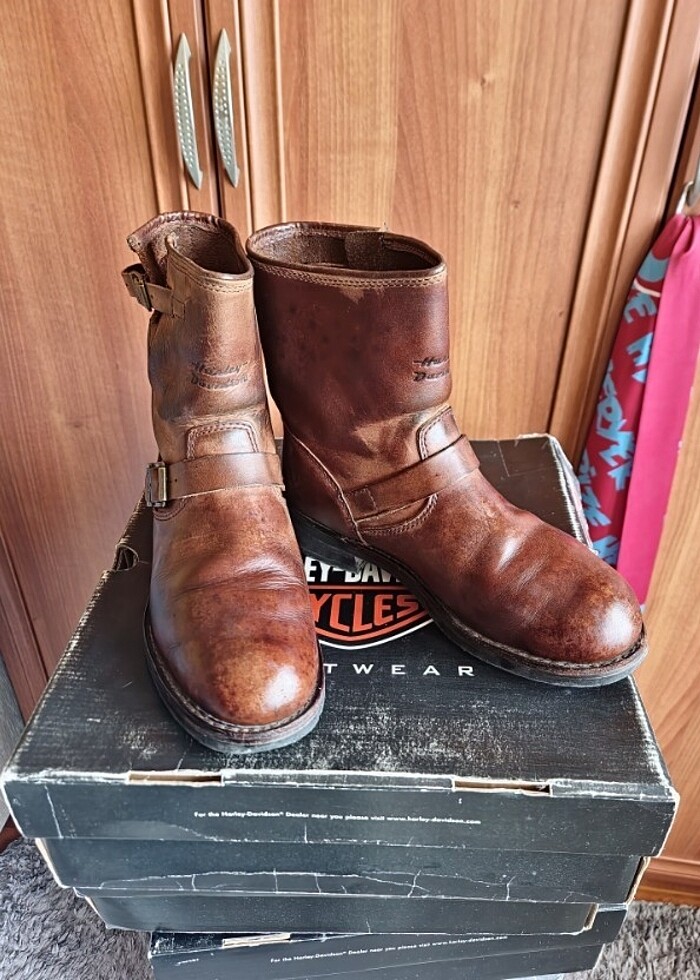 Harley Davidson Vintage Erkek #Bot #Kahverengi - Görsel 2