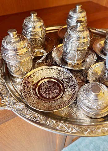 6`lı Bakır Kahve Takımı - Görsel 5