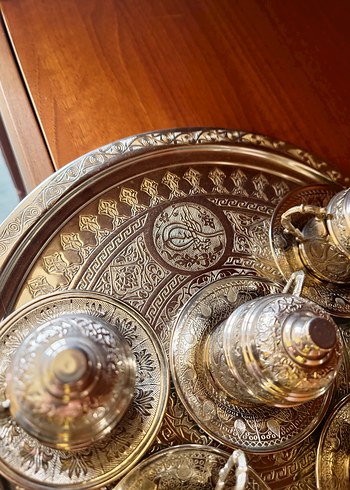 6`lı Bakır Kahve Takımı - Görsel 6