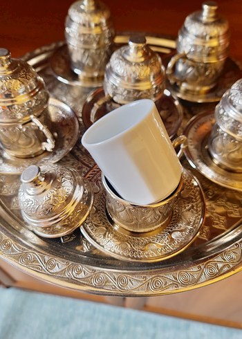 6`lı Bakır Kahve Takımı - Görsel 3