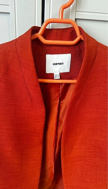34 Beden Koton Kiremit Blazer