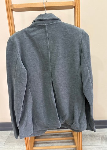 Düğmeli Gri Kadın Ceket - Görsel 2