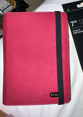 Koyu Kırmızı Lastikli pouch iPad mini 7 tablet kılıfı