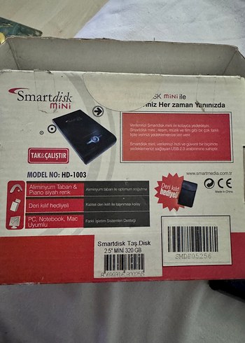 Beden Smartdisk Mini Taşınabilir Siyah hard disk