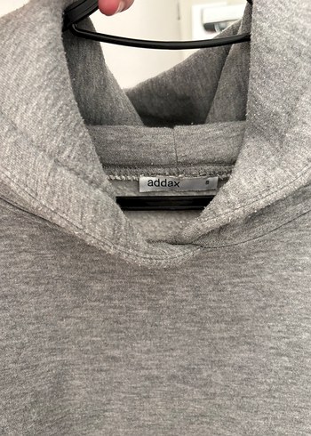 Gri Kapüşonlu Kadın Sweatshirt - Görsel 4