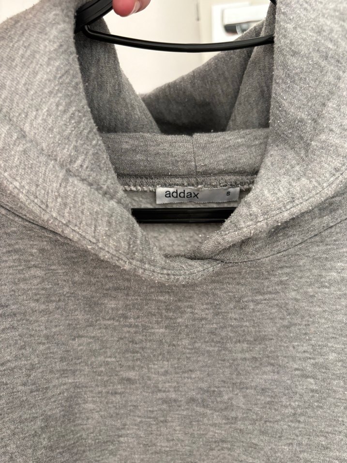 Gri Kapüşonlu Kadın Sweatshirt - Görsel 4