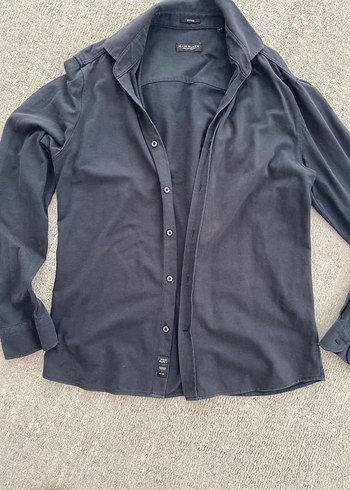 Lacivert uzun kollu gömlek - Görsel 2