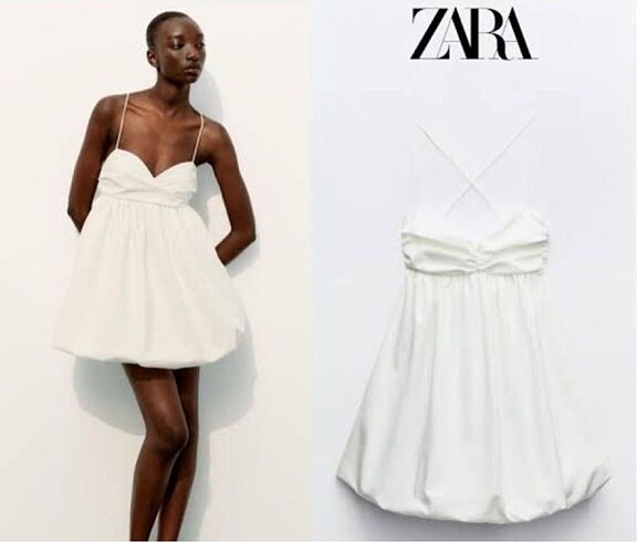 Zara beyaz elbise