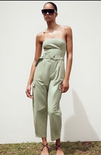 Zara straplez kargo tulum