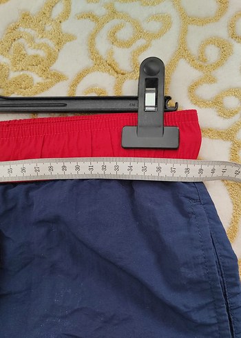 Kırmızı Bel Bantlı Lacivert Erkek Mini Mayo - Görsel 5