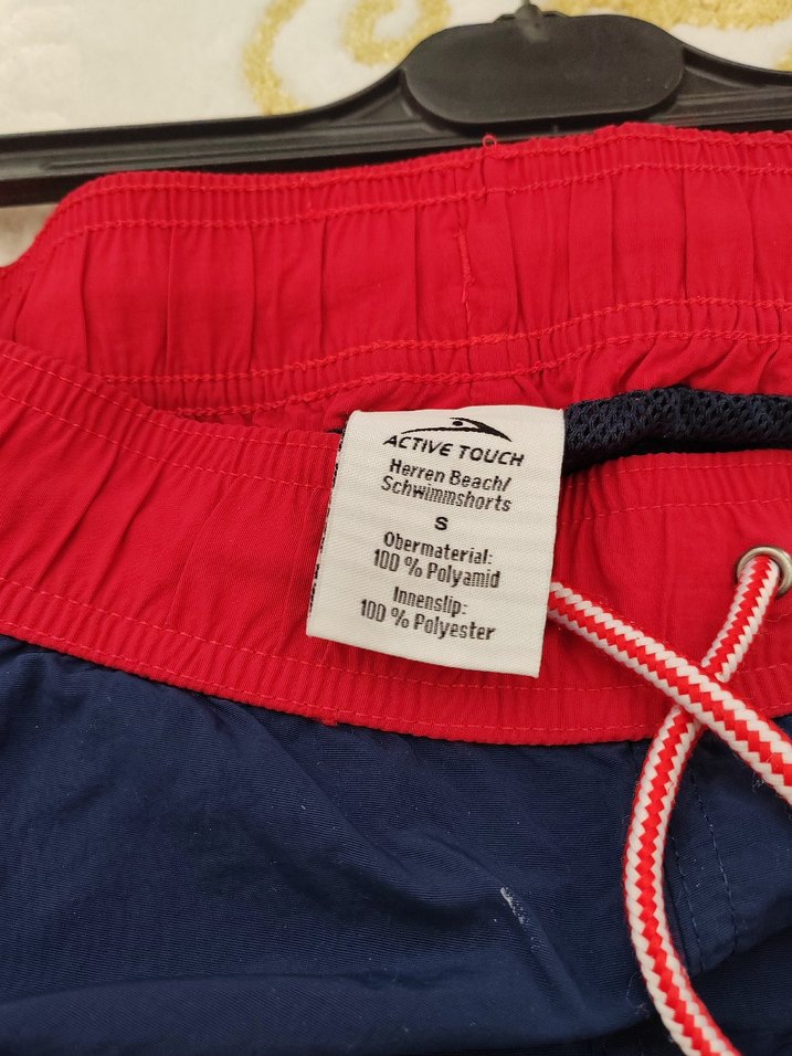 Kırmızı Bel Bantlı Lacivert Erkek Mini Mayo - Görsel 3