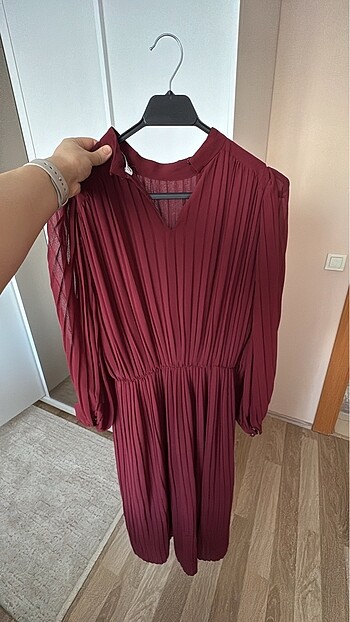 Zara ZARA BORDO ELBİSE UZUN
