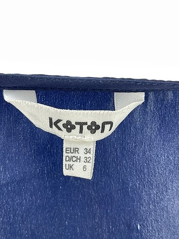 34 Beden lacivert Renk Koton Bluz %70 İndirimli.