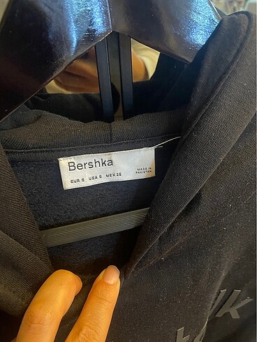 Bershka Bershka oversize siyah elbise sweatshirt