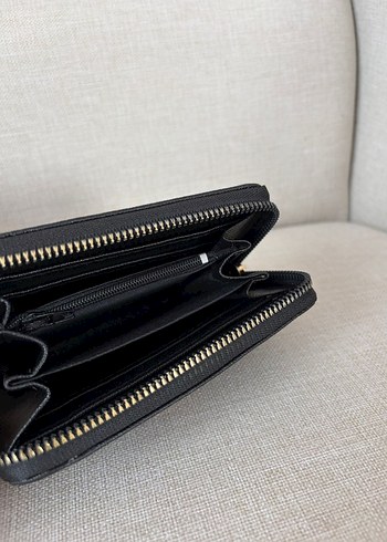 Şık Siyah Mini Cüzdan & Kartlık Seti  Gold Detaylı  Sıfır Ürün - Görsel 7