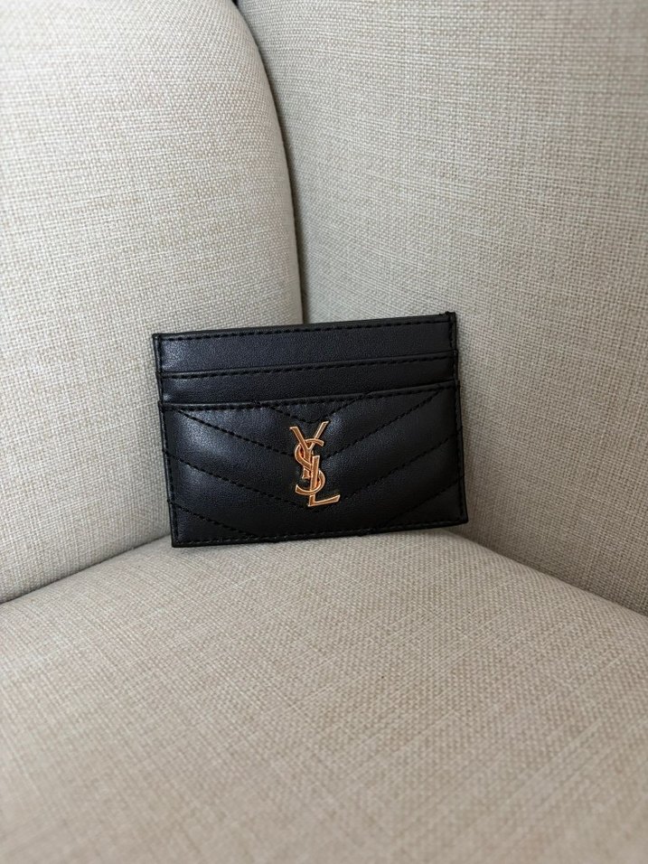 Şık Siyah Mini Cüzdan & Kartlık Seti  Gold Detaylı  Sıfır Ürün - Görsel 3