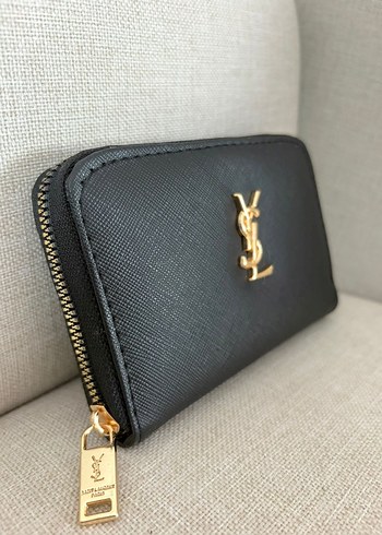 Şık Siyah Mini Cüzdan & Kartlık Seti  Gold Detaylı  Sıfır Ürün - Görsel 3