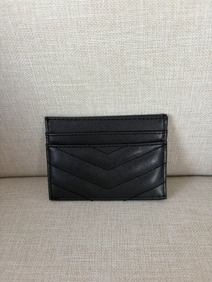 Şık Siyah Mini Cüzdan & Kartlık Seti  Gold Detaylı  Sıfır Ürün - Görsel 5