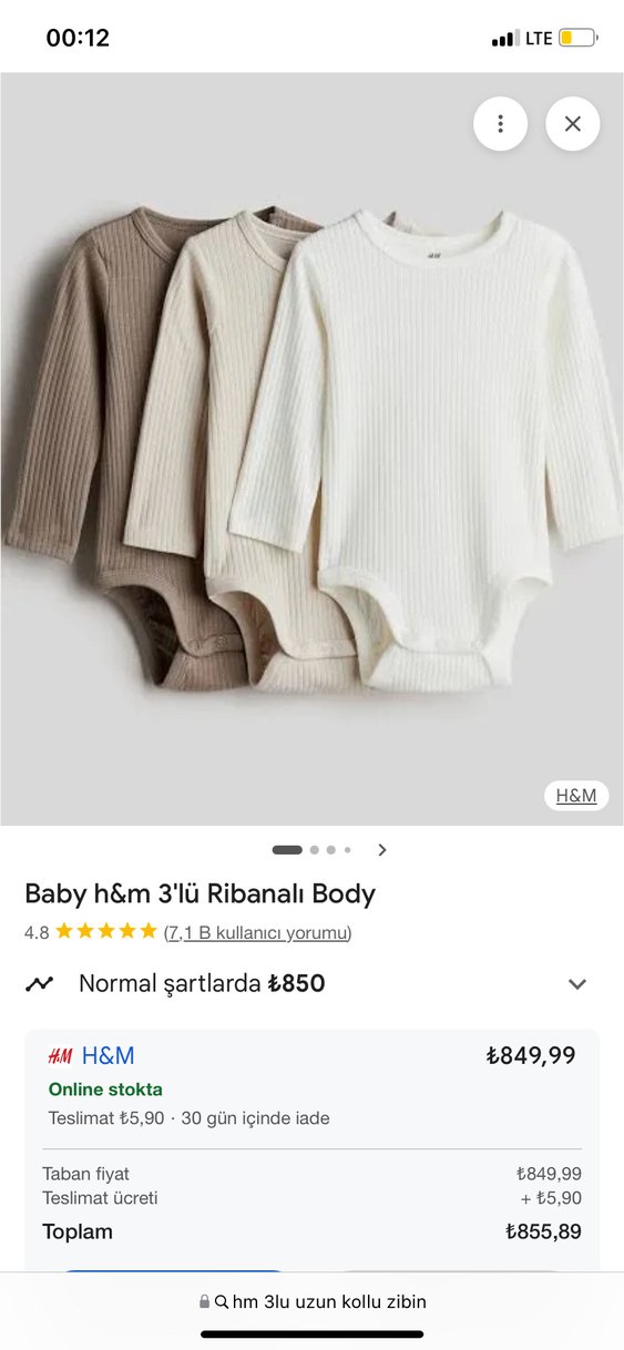 Uzun Kollu Çıtçıtlı Bebek Body - Görsel 2