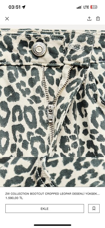 Zara ZARA LEOPAR JEAN