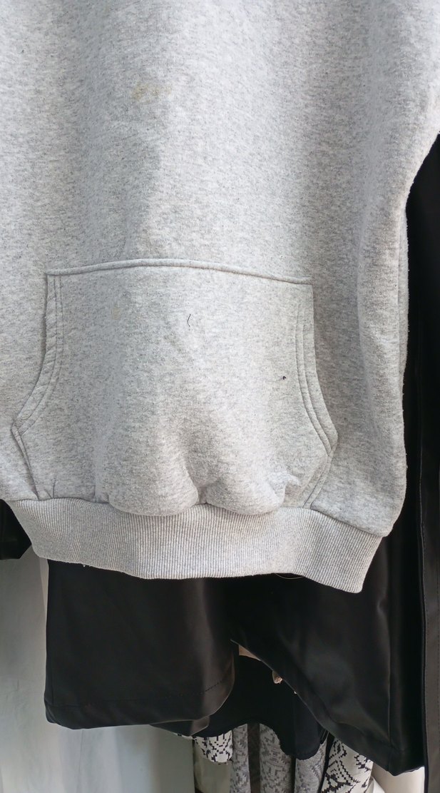 Gri Kapüşonlu  Sweatshirt - Görsel 3