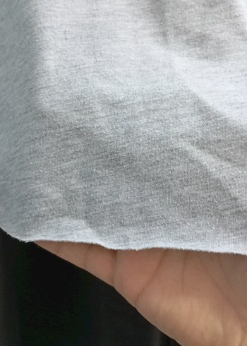 Gri Baskılı Kadın Sweatshirt - Görsel 3