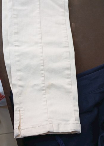 Diğer Bej Keten Kadın Pantolon Pilili Regular Fit