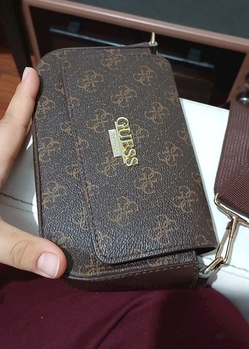 Guess Kahverengi Deri Kadın Çanta - Görsel 2