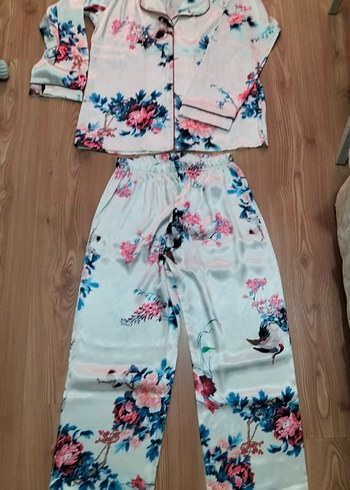 Cotton Bar Çiçek Desenli Bohem Kadın Pijama set