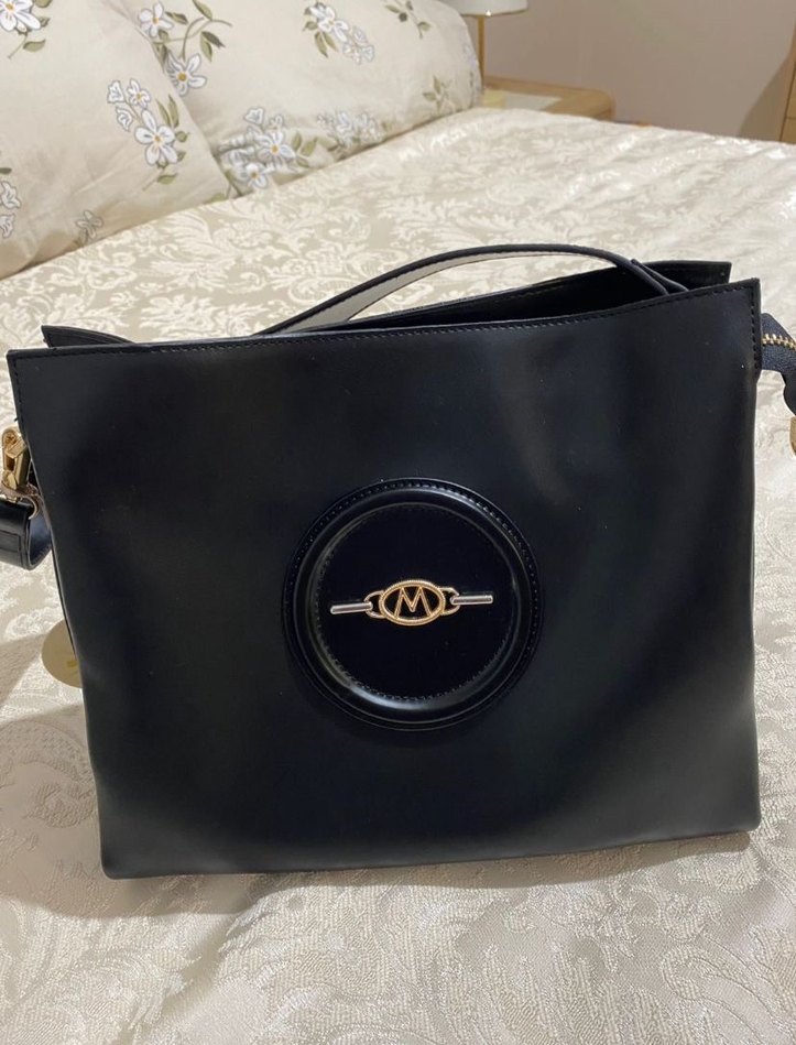 Siyah Deri Modern Klasik Kadın Çanta - Görsel 2