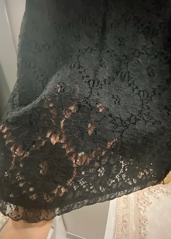 Dantel Detaylı Siyah Midi Hamile Eteği - Görsel 2