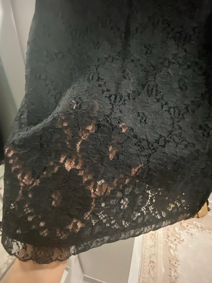 Dantel Detaylı Siyah Midi Hamile Eteği - Görsel 2