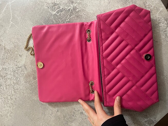  Beden pembe Renk Nine west kol çantsı