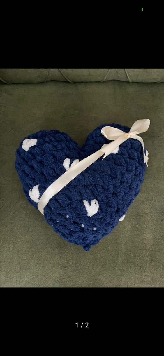 Sarı ve Mavi Nakışlı Dekoratif Yastık - Görsel 5