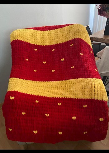 Kırmızı ve Sarı tv Battaniye - Görsel 2