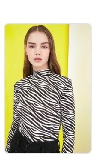 Zebra desen trendyomilla çıtçıtlı badi