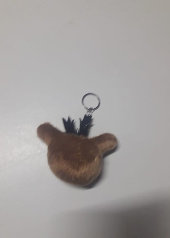 Kahverengi Kürklü Kadın Anahtarlık - Görsel 2