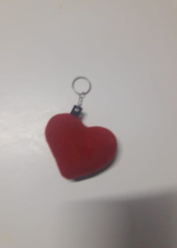 Kırmızı Kalp Fermuarlı Anahtarlık - Görsel 2
