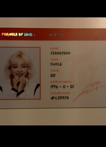 jeongyeon fol pc card