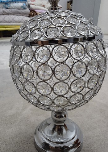 Ikea Gri Kristal Detaylı Mumluk