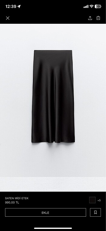 zara saten etek